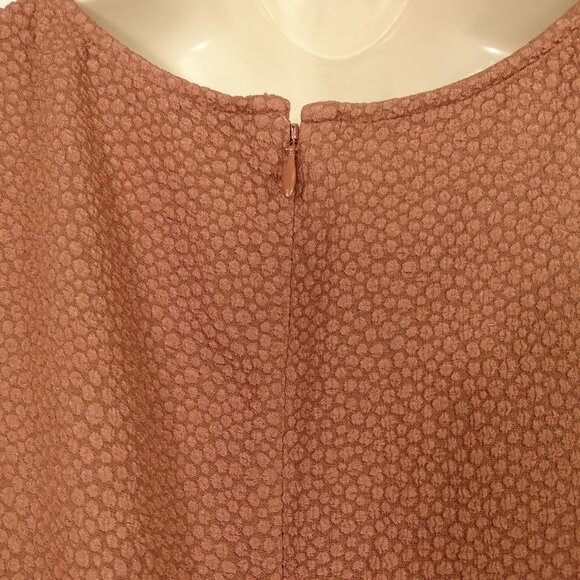 Express Mauve Textured V-Neck Sleeveless Peplum Top Women Size L Zip Closure - Picture 5 of 12